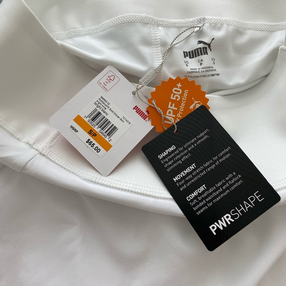 Puma Women’s PowerShape White Golf Skirt Small NWT - Picture 3 of 4
